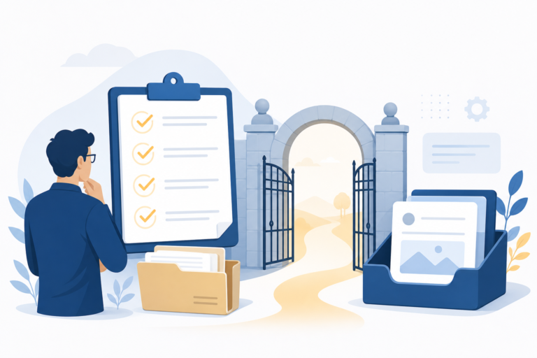 Brief gate checklist: a short assignment checklist before an AI writer drafts