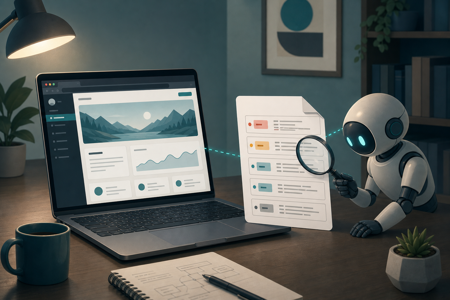 AI debugging logs: a Cursor agent reading structured runtime log lines from a local file beside a running app